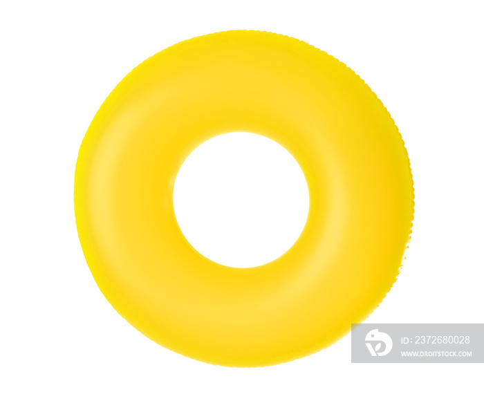 Inflatable ring on white background