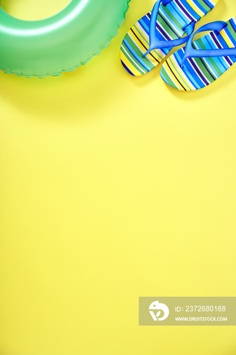 Concept Summer yellow background