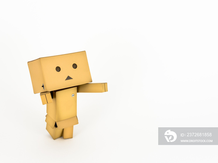 Cute Danbo character posing adorably with outstretched arms.