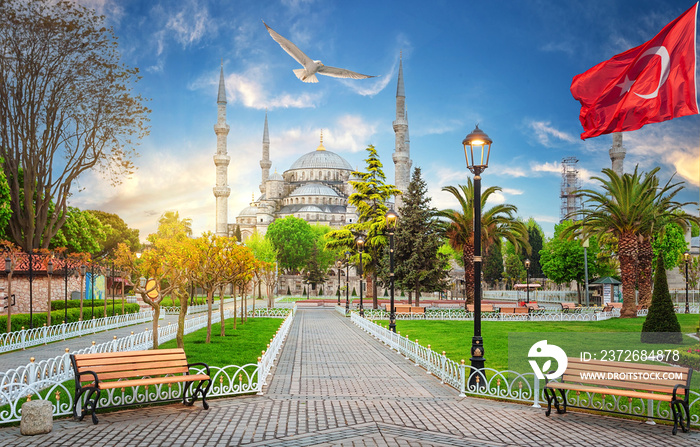 Sultanahmet Mosque or Blue Mosque in Istanbul