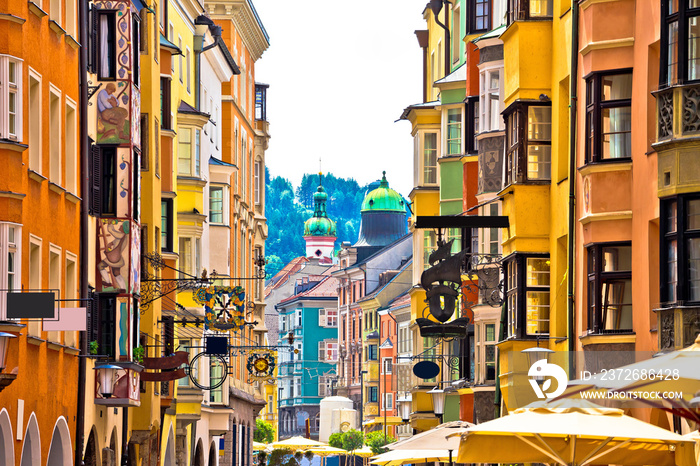 Historic street of Innsbruck view