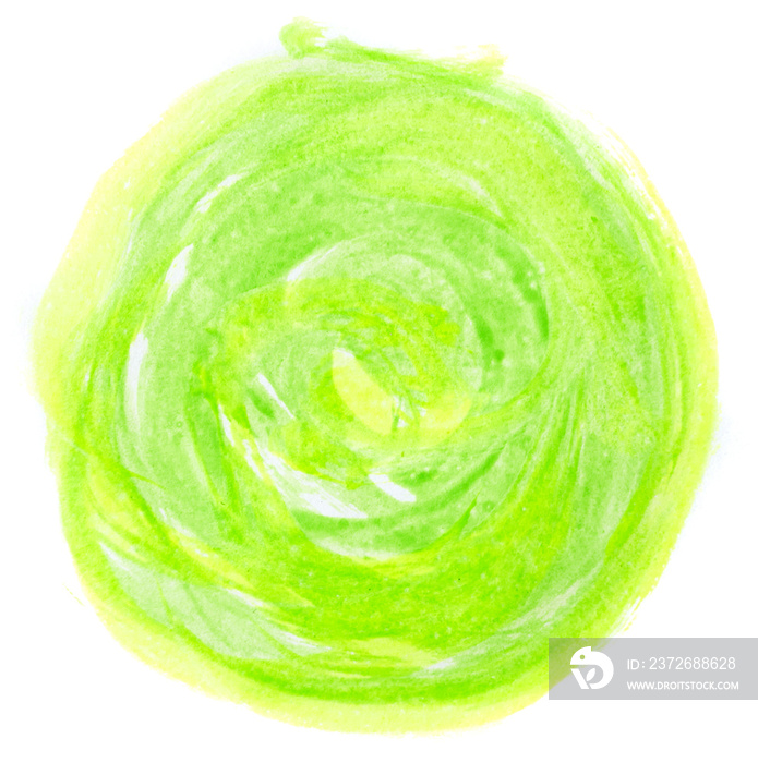 Abstract painted green circle