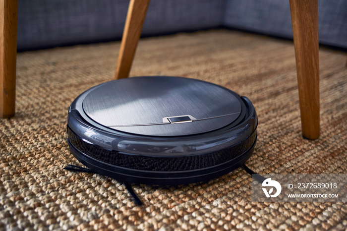 robotic vacuum cleaner on the floor