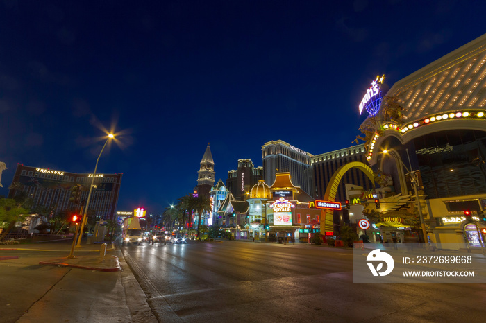 拉斯维加斯大道Vista noturna da Avenida Strip