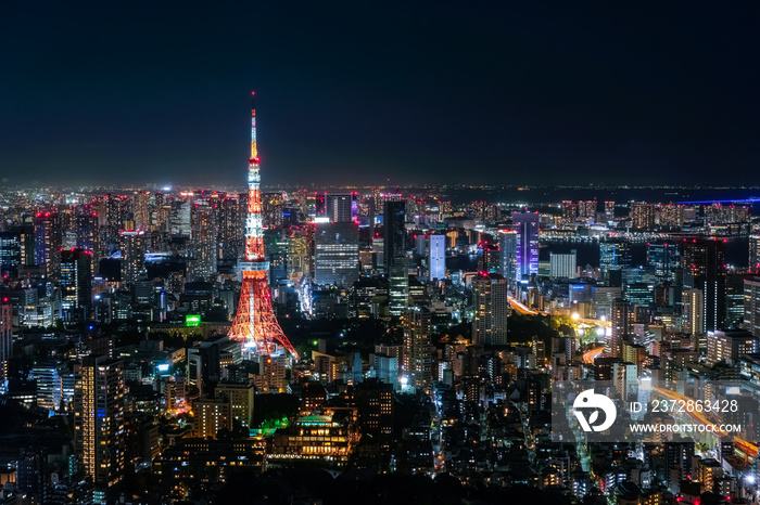 六本木ヒルズから眺める東京の夜景