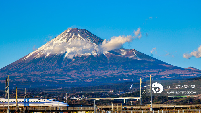 富士山と新幹線