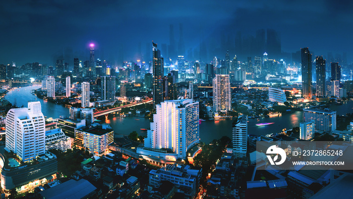 Futuristic Bangkok city