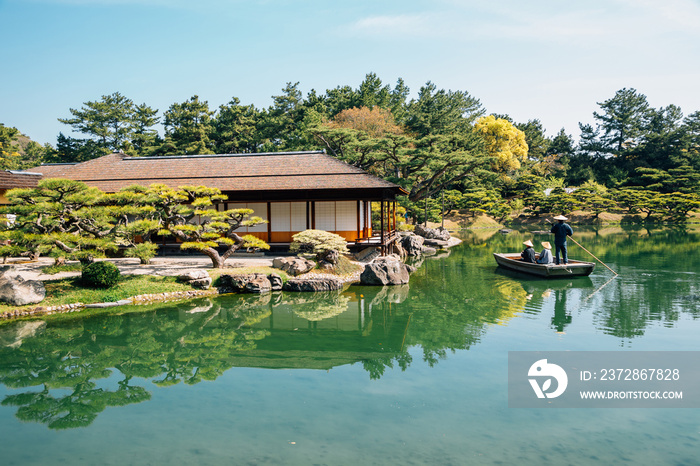 日本香川县高松市的日本传统园林——瑞寿林公园