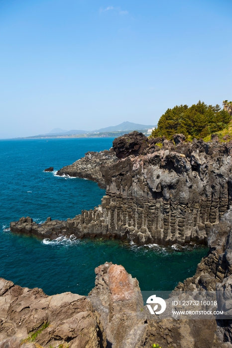 韩国济州岛柱状节理