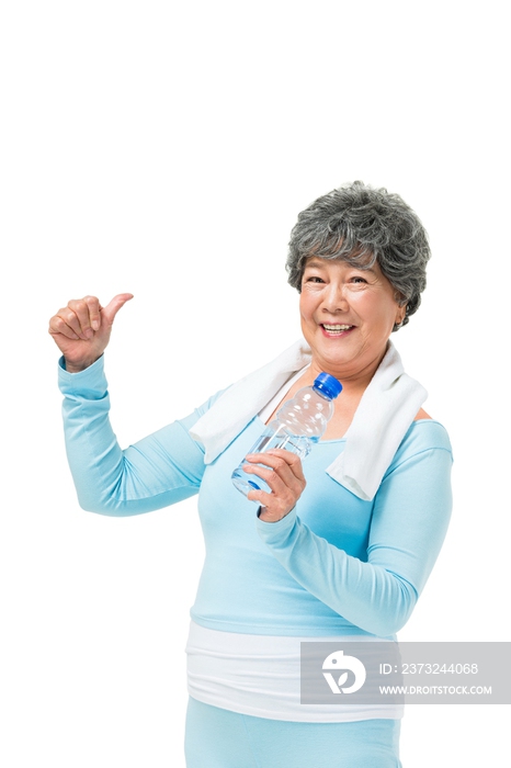 老年女人运动健身