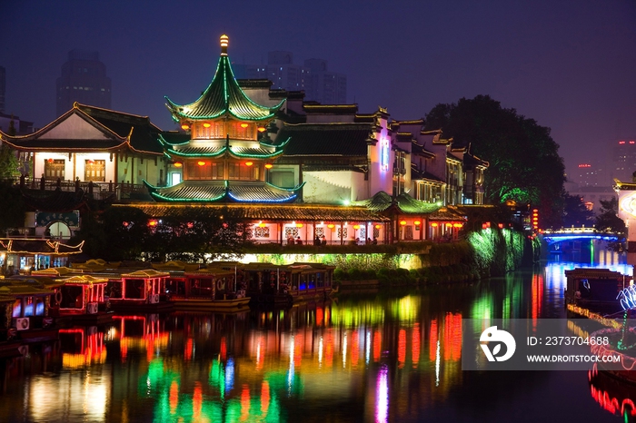 南京秦淮河夜景