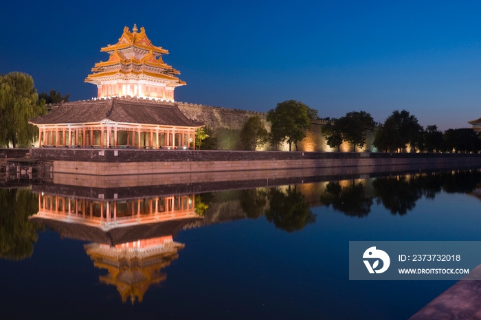 北京故宫博物院角楼夜景