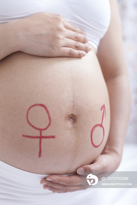 孕妇和性别标志