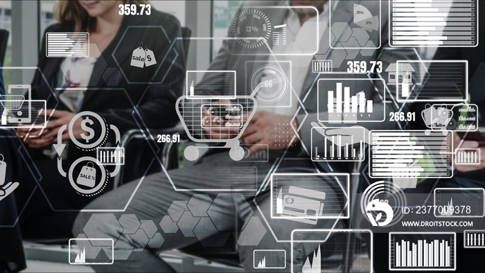 Online shopping and Internet Money Payment Transaction Technology conceptual . Modern graphic interface showing e-commerce retail store for customer to purchase on website and pay by online transfer.