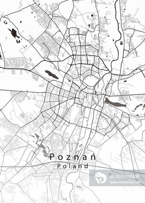 Poznan Poland City Map