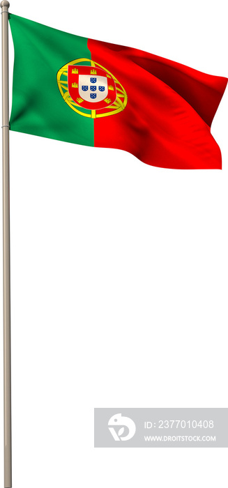 Digitally generated portugal national flag