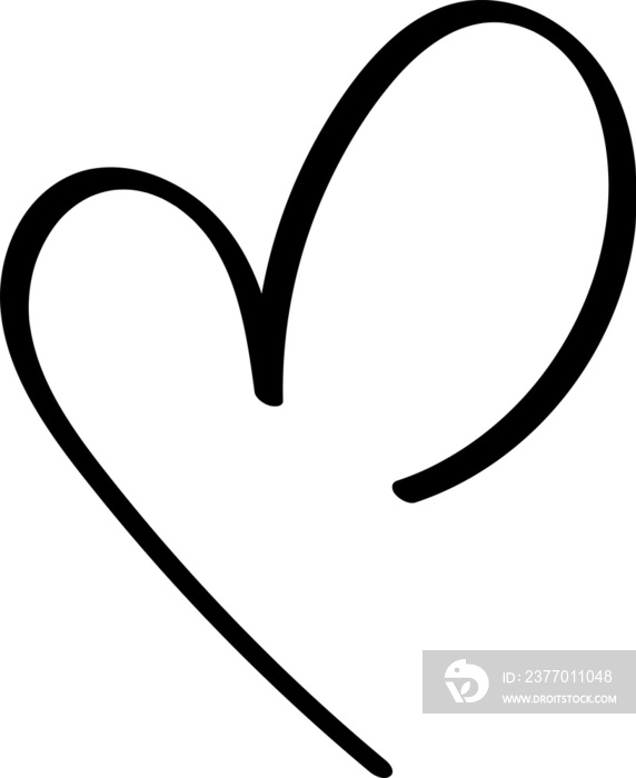 calligraphy drawn heart png