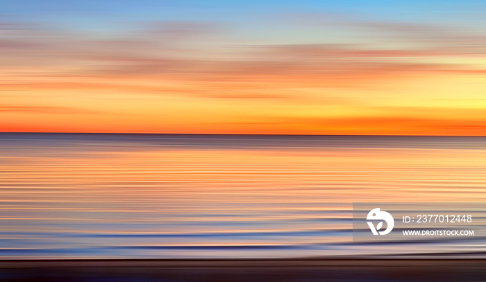 Abstract Sunset One the Ocean at Chatham, Cape Cod