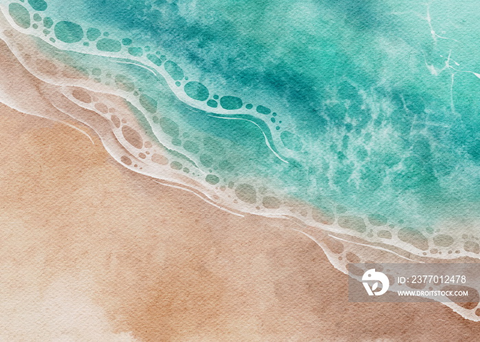 A AQUARELLE BEACH TEXTURE ILLUSTRATION