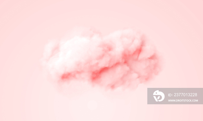 background with pink  cloud shape minimalist concept