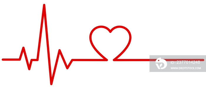 heartbeat icon on isolated transparent background. heart beat pulse symbol. cardiogram heart in linear style. heartbeat PNG