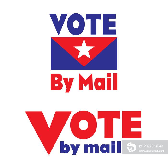 red white blue vote by mail election graphics