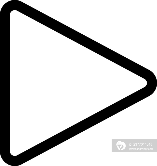Play button line icon
