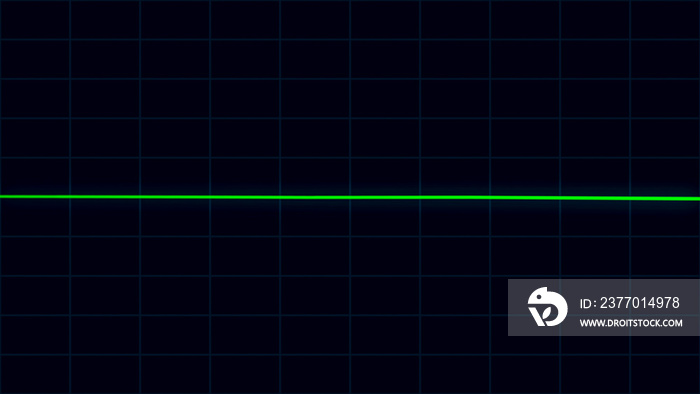 Heartbeat flatlines on cardiogram screen, EKG ECG cardio healthcare concept