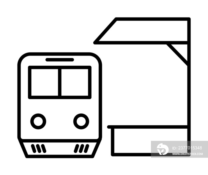 Train station train icon. Element of train station icon on white background