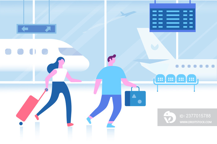 Airport flat illustration