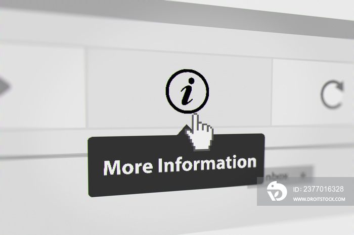 Mouse Cursor Clicking More Information Button.