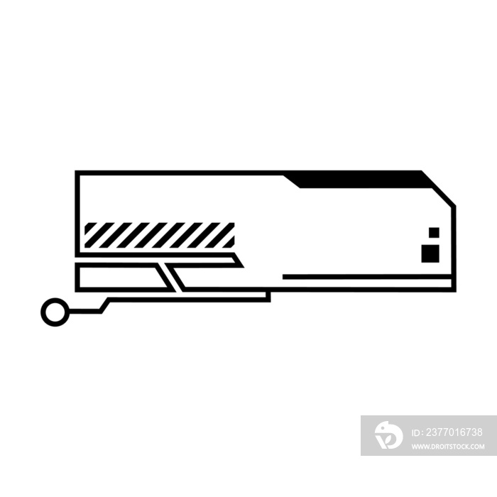 HUD futuristic display with detail for sci-fi monitor screen. illustration for modern background and High technology user interface.