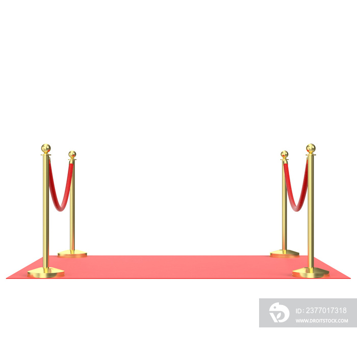 3d rendering illustration of a red carpet