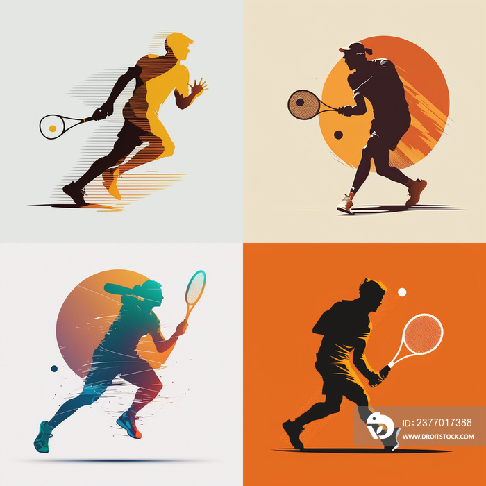 playing tennis, athlete, tennis player, vector image, illustration, vector, 2d, icon, color 2048x2048, tourism, palm tree, sunny sand, sea,