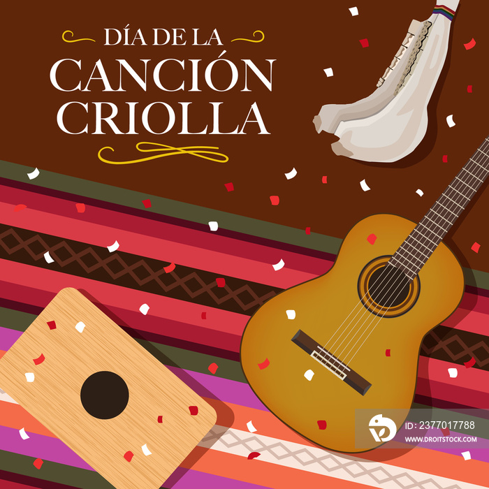 Ilustración por el Día de la Canción Criolla