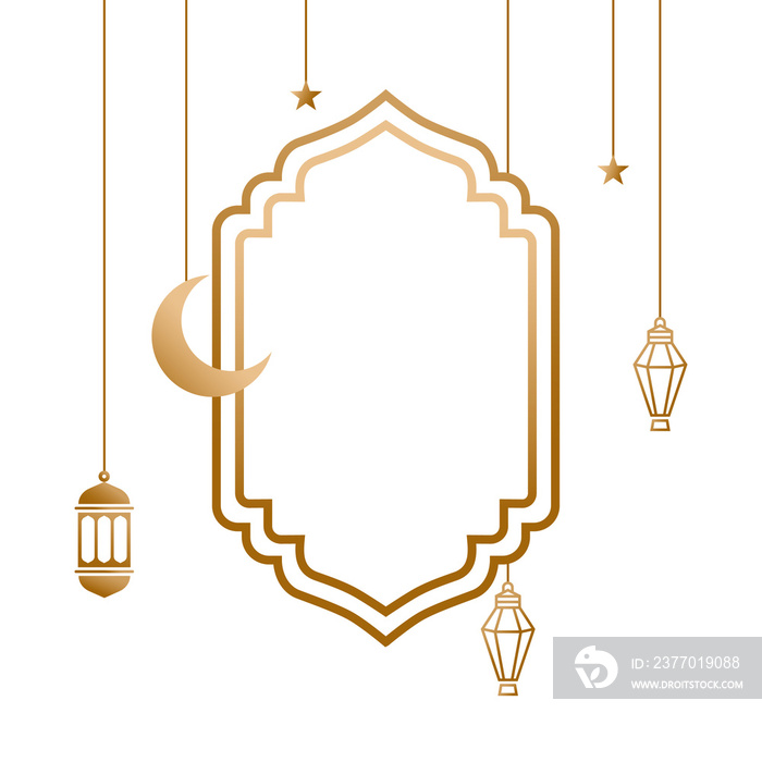 lantern illustration in islamic style