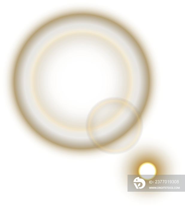 Vector golden light with glare. Sun, sun rays, star, dawn, glare from the sun png. Gold flare png, glare from flare png.