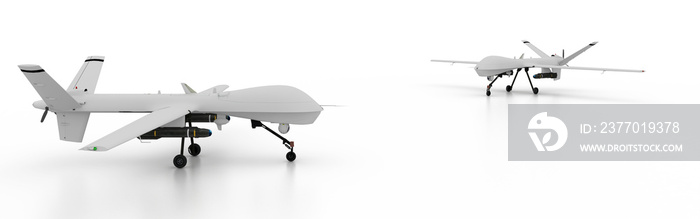 War drone 3d rendering, original illustration and model