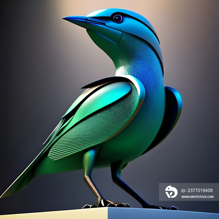 3d render of a bird