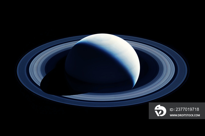 Planet Saturn, with rings. Elements of this image furnished by NASA