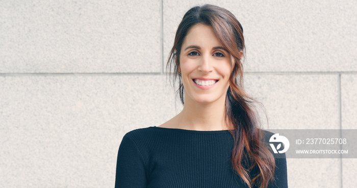 Caucasian woman smiling