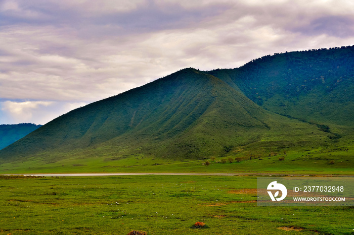 ngorongoro crater at dusk