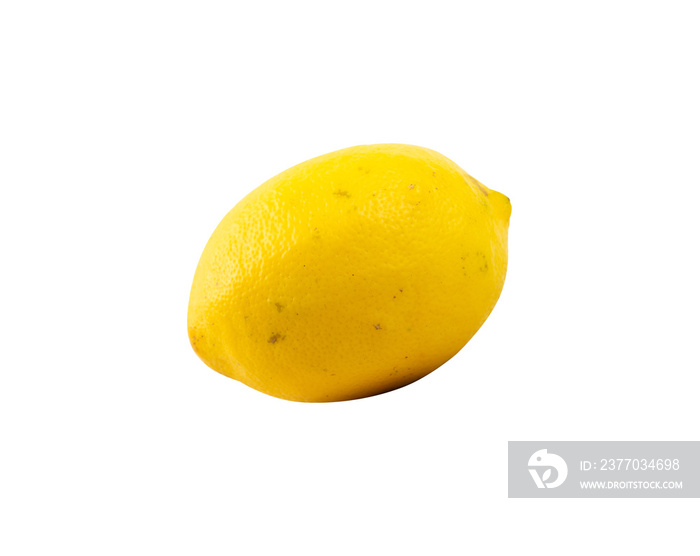 single lemon isolated for design element