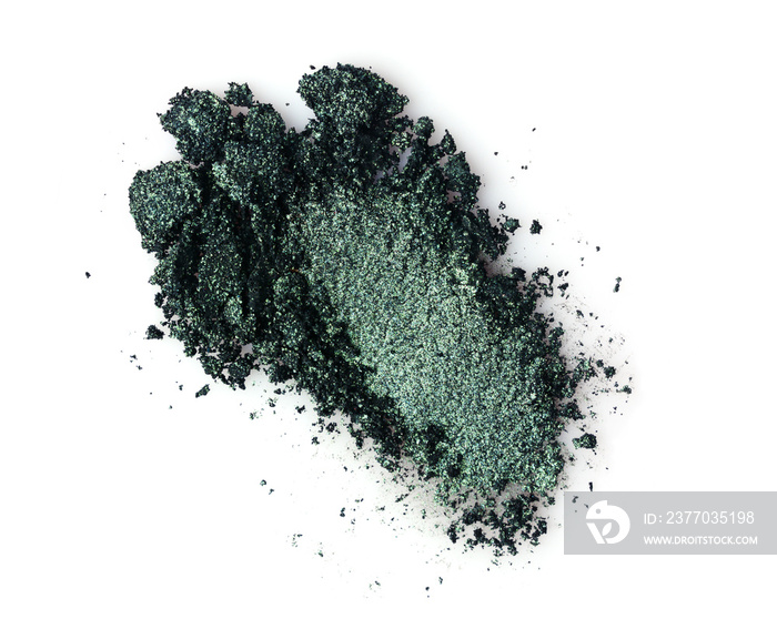 Smear of crushed green eyeshadow