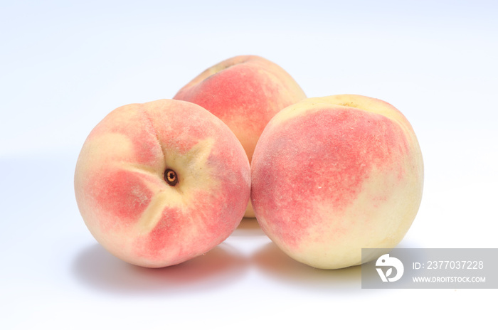 Peach isolated on white. Full depth of field.