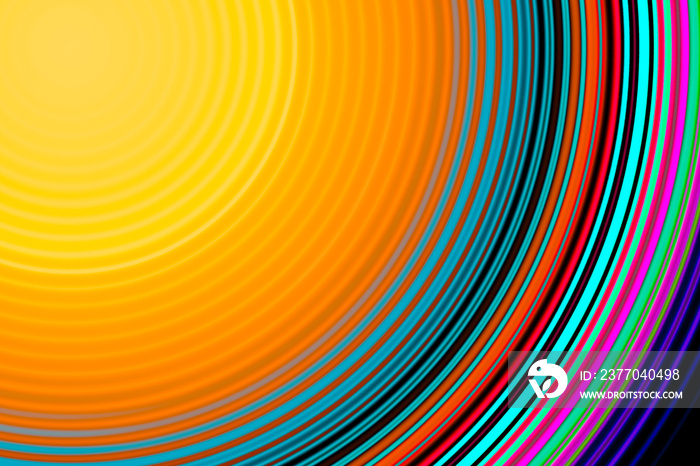 Colorful circular abstract background with circular lines