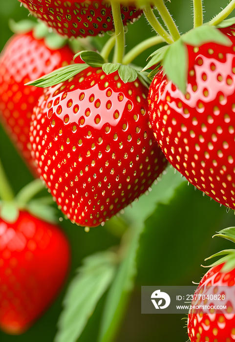 Vector illustration of a red ripe strawberry. Summer berries. Vitamins.