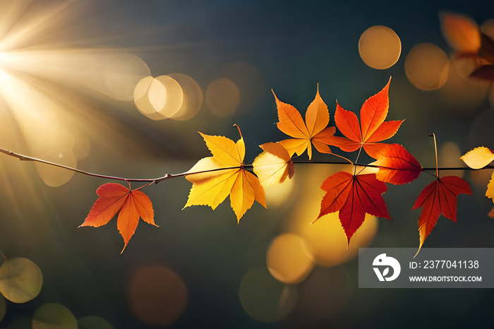 autumn leaves on the water