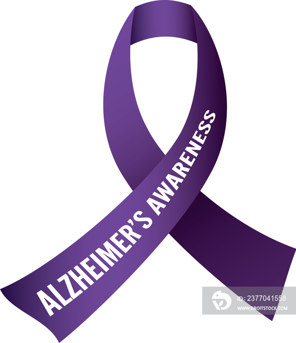 Alzheimer’s Disease Awareness Ribbon Illustration