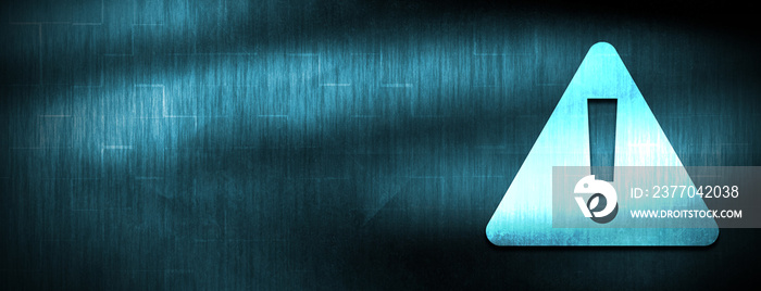 Alert icon abstract blue banner background